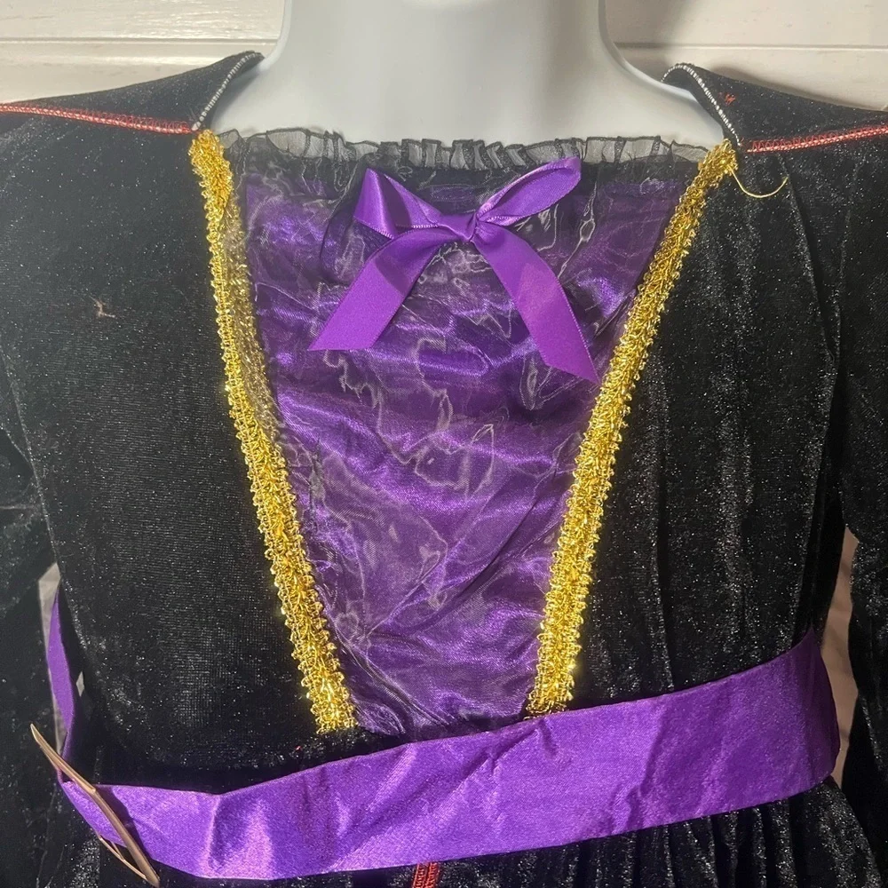 Girls Purple and Black Witch Costume – Halloween & Performance Dress (Size 140)
